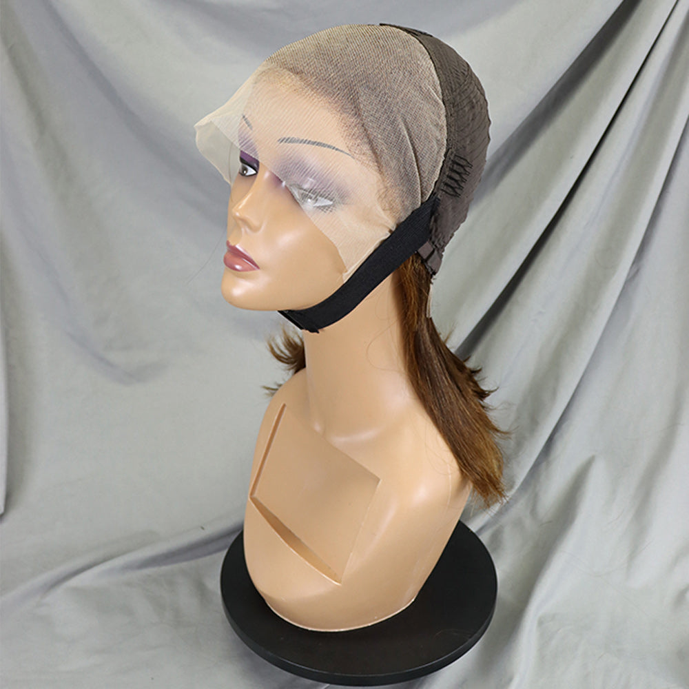 #4/27 Highlight Straight Full 13x4 Frontal transparent Lace Bob Style Wig Color Wig - Color Wig