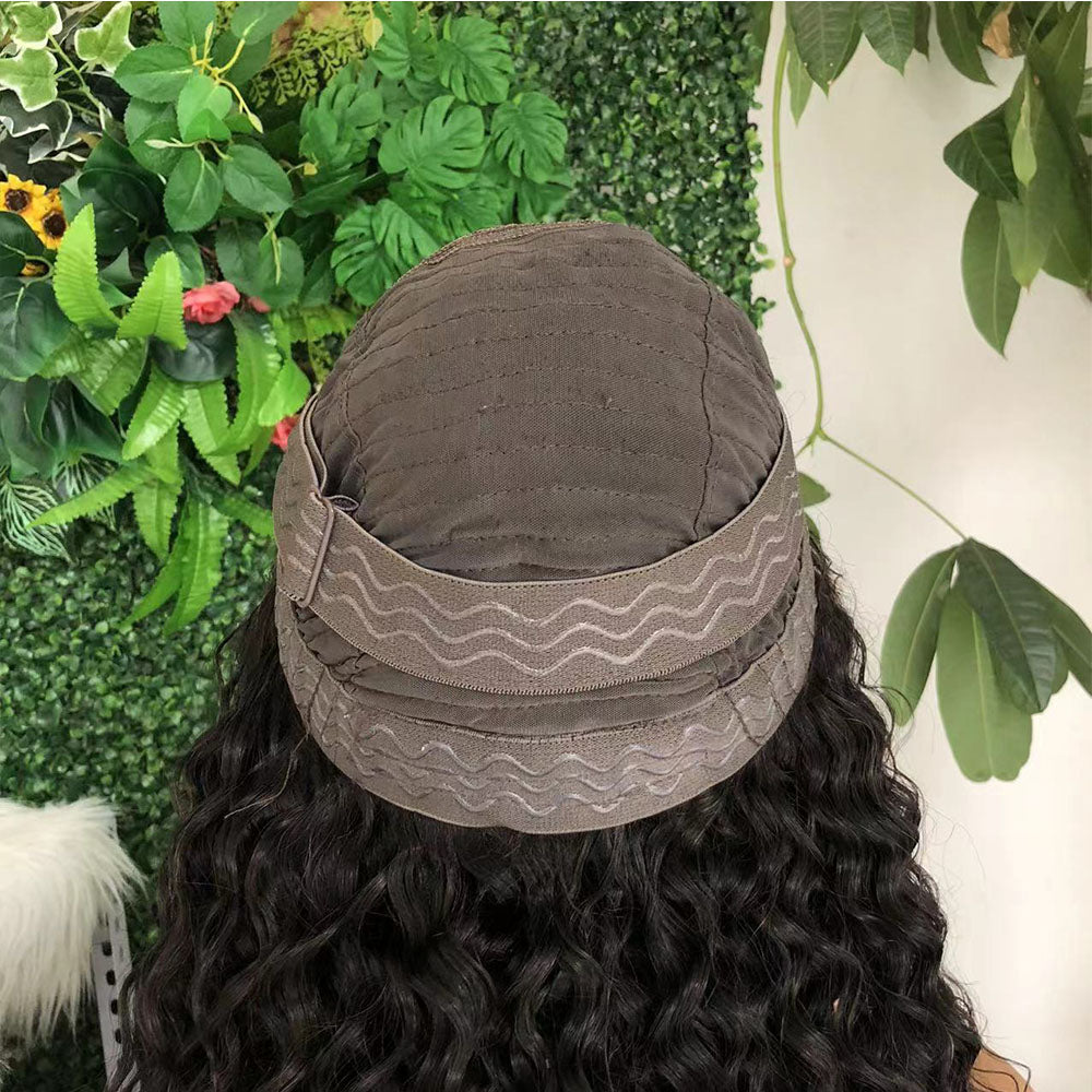 7X5 Glueless Wig Closure Lace Wig Wear And Go #1B Natural Black - Closure Wig