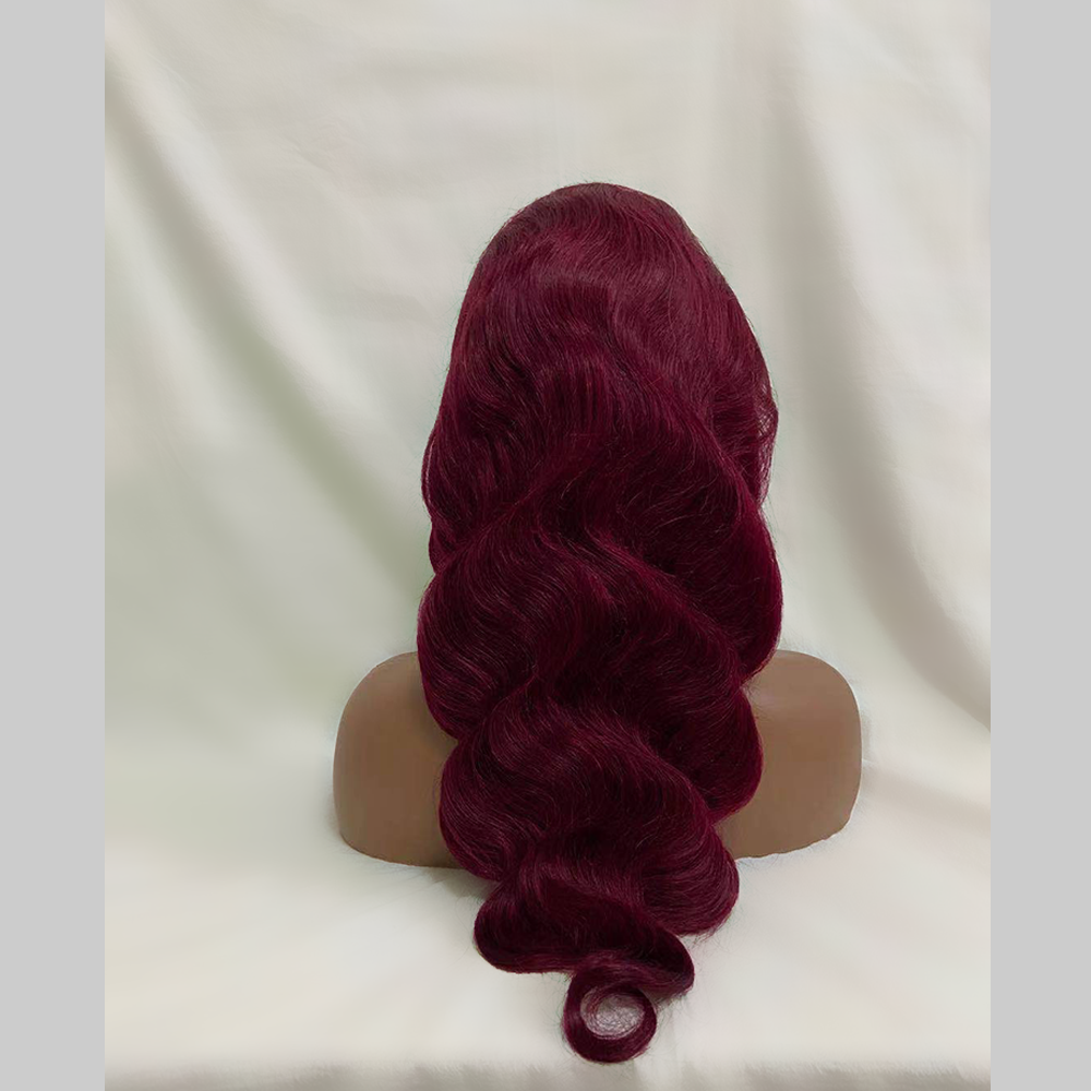 #99J Body Wave Full 13x4 Frontal transparent Lace Wig Color Wig Free Shipping - Frontal Wig