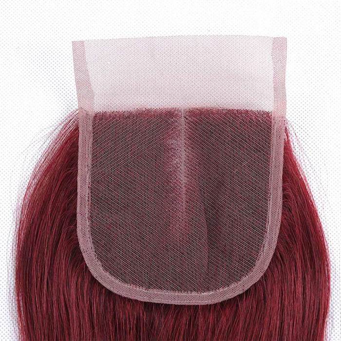 #99J Straight 4*4 Transparent Lace Closure - Closure
