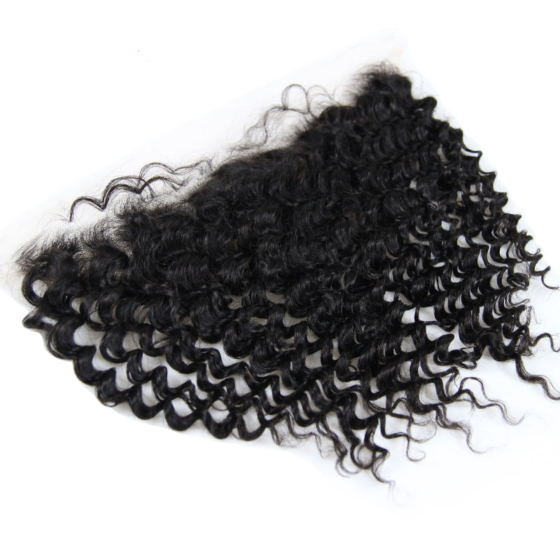 Deep Wave 13*4 HD Lace Frontal #1B Natural Black - Frontal
