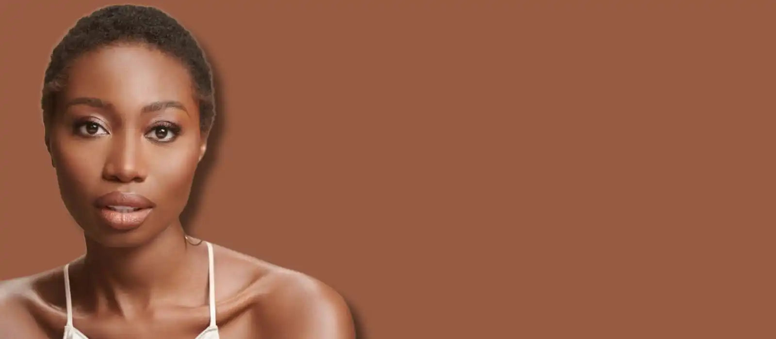 Elegant dark-skinned woman.