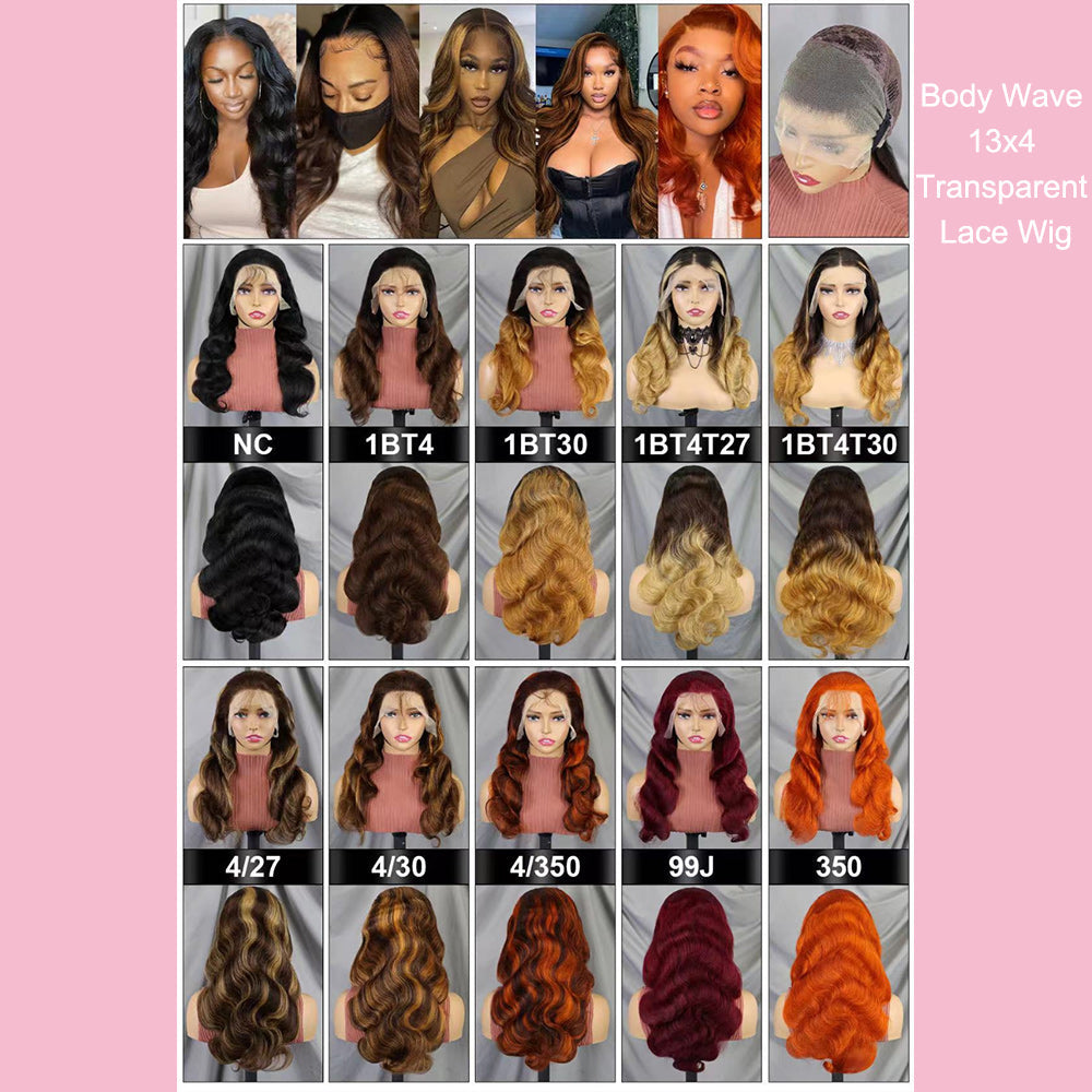 Free Shipping Limited time 50% off: 22 Inch Full 13*4 Frontal Transparent Lace Wig Color Wig - Frontal Wig