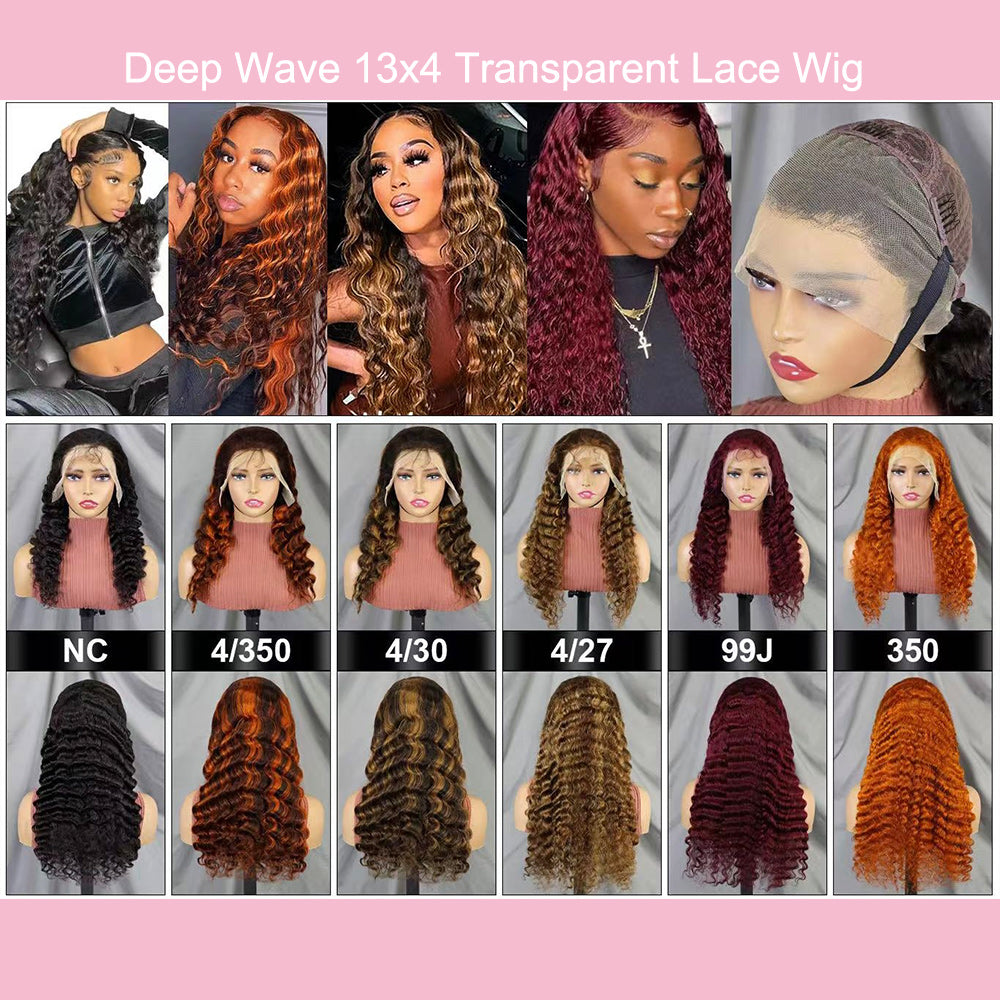 Free Shipping Limited time 50% off: 22 Inch Full 13*4 Frontal Transparent Lace Wig Color Wig - Frontal Wig