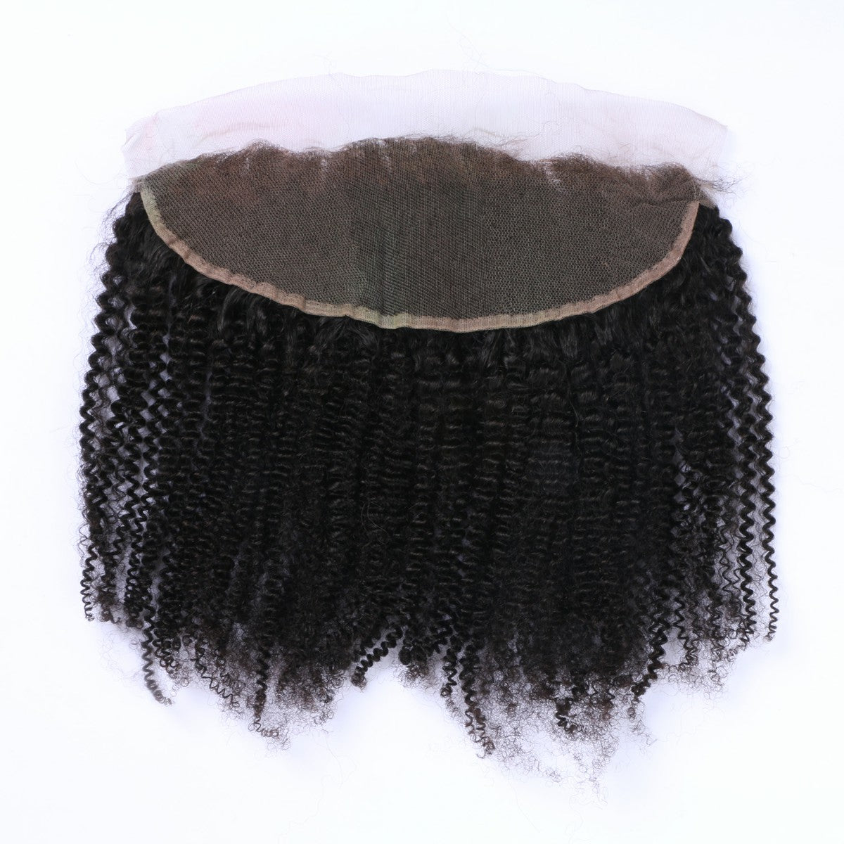 Kinky Curly 13*4 Transparent Lace Frontal #1B Natural Black - Frontal
