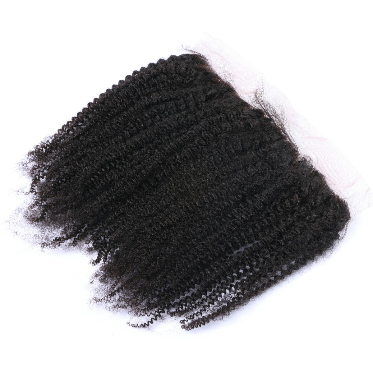 Kinky Curly 13*4 Transparent Lace Frontal #1B Natural Black - Frontal