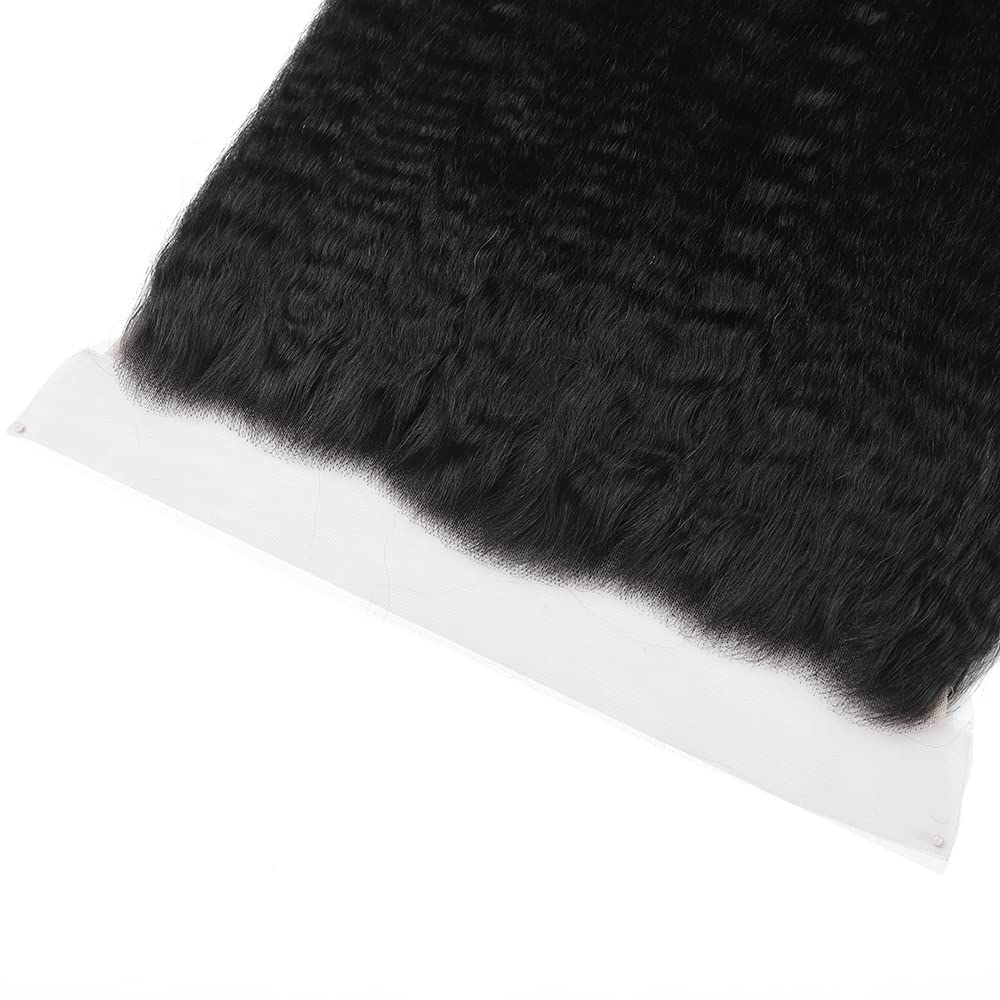 Kinky Straight 13*4 Transparent Lace Frontal #1B Natural Black - Frontal