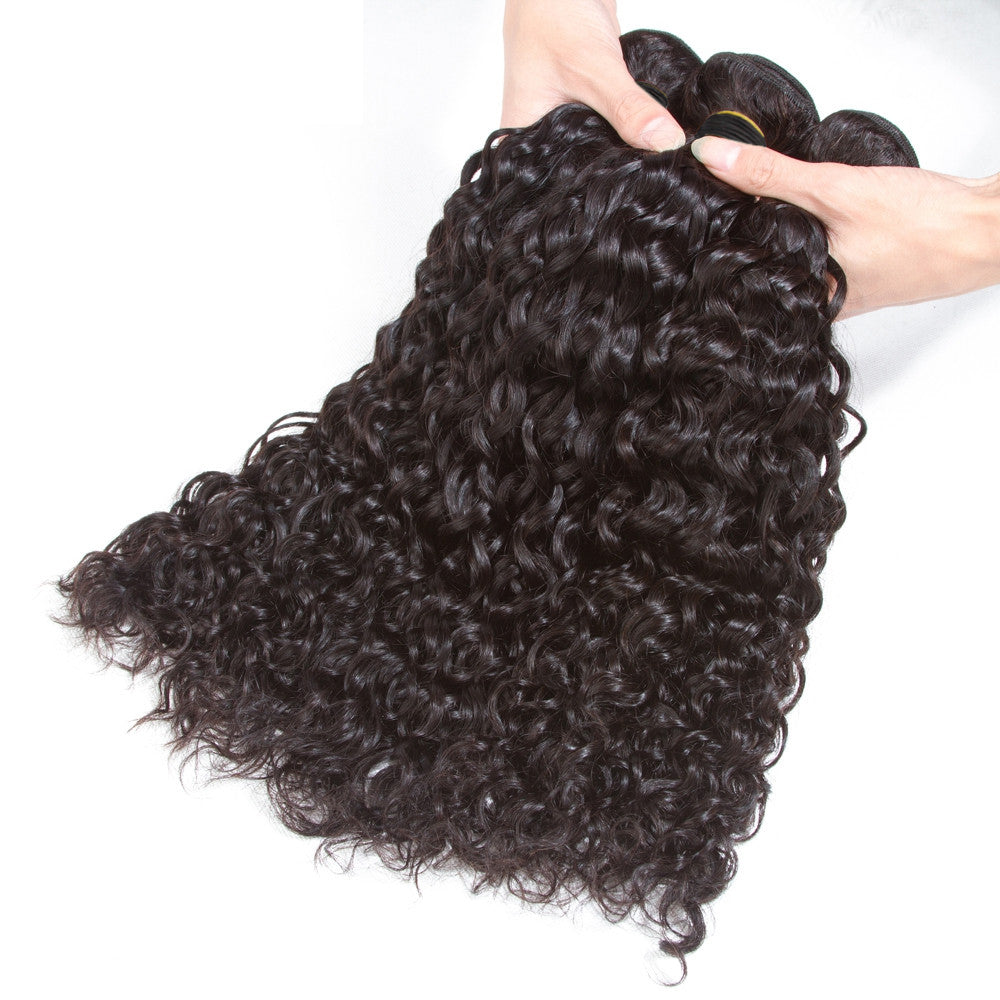Luxury 12A + Natural Curly 100% Virgin Human Hair Bundle(100grams/bundle) Natural Black - Virgin Hair Bundle