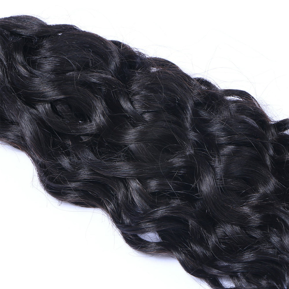 Luxury 12A + Natural Curly 100% Virgin Human Hair Bundle(100grams/bundle) Natural Black - Virgin Hair Bundle