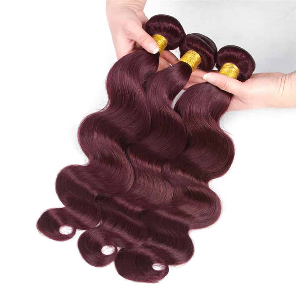 Luxury Body Wave 100% Human Hair #99J (100grams/bundle) - Virgin Hair Bundle