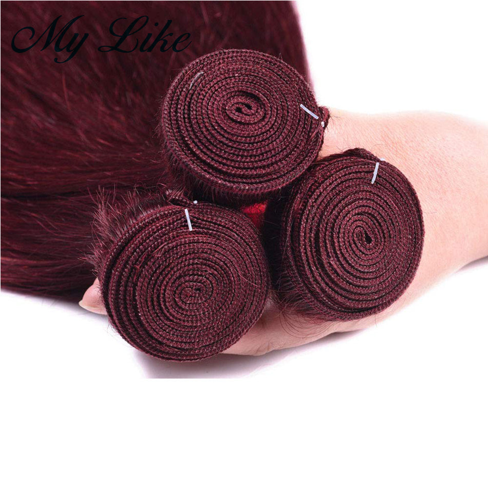 Luxury Straight 100% Human Hair #99J (100grams/bundle) - Virgin Hair Bundle