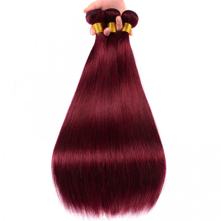 Luxury Straight 100% Human Hair #99J (100grams/bundle) - Virgin Hair Bundle