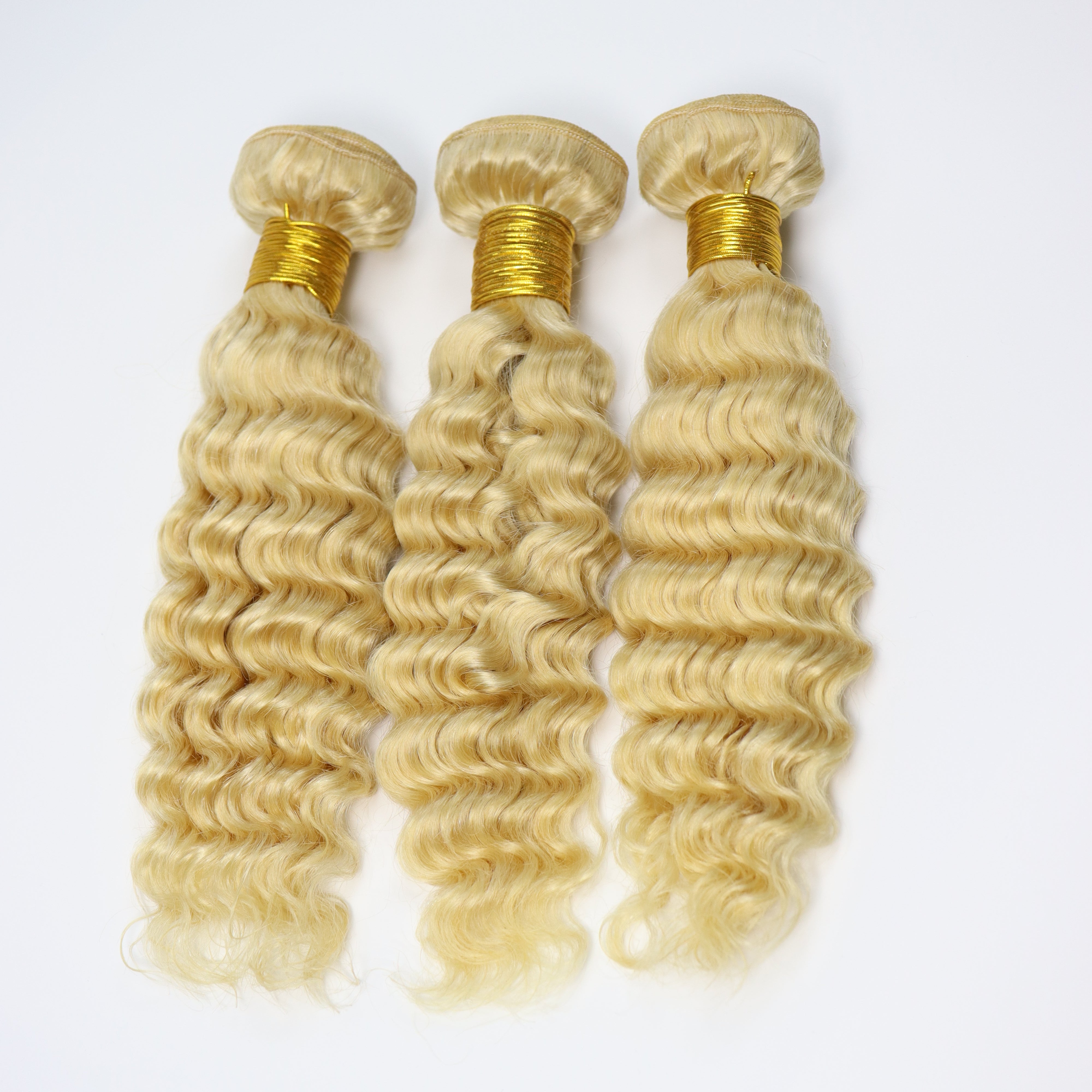 Platinum #613 Deep Wave Blonde Hair Bundle (100grams/bundle) - Virgin Hair Bundle