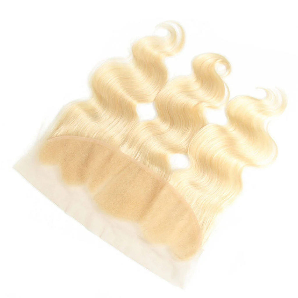 Platinum Blonde Hair #613 Body Wave 13*4 Transparent Lace Frontal - Frontal