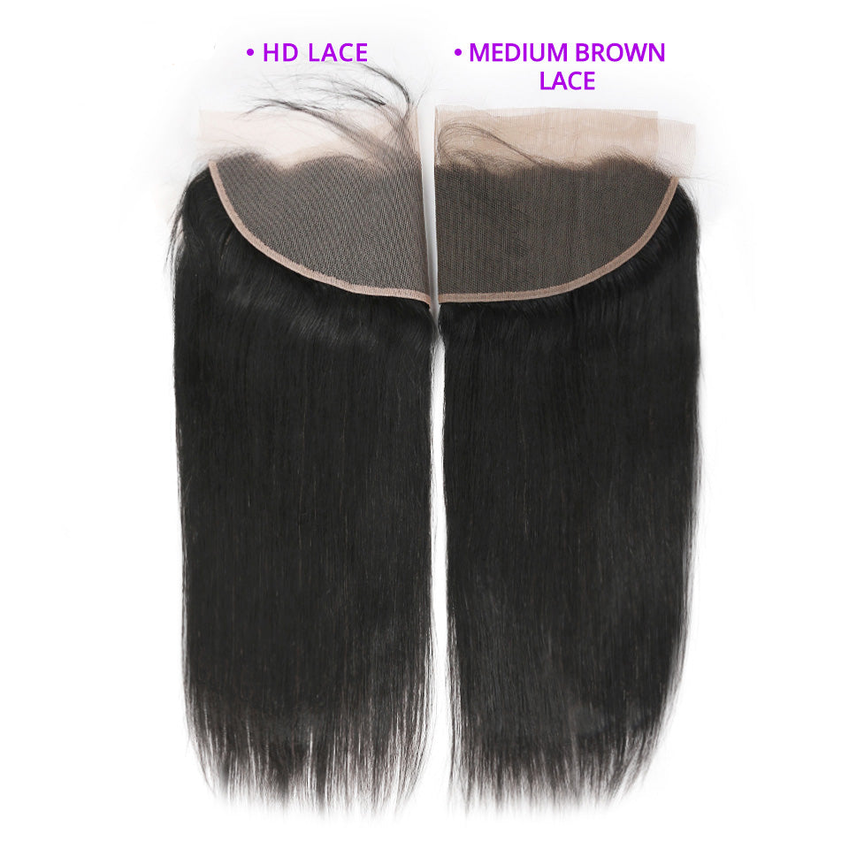 Straight 13*4 HD Lace Frontal #1B Natural Black - Frontal