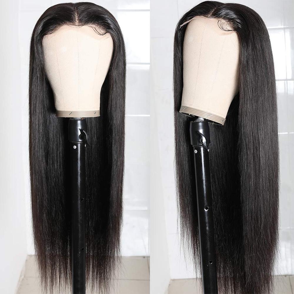Straight 5x5 Closure HD Lace Wig #1B Natural Black Free Shipping - Closure Wig