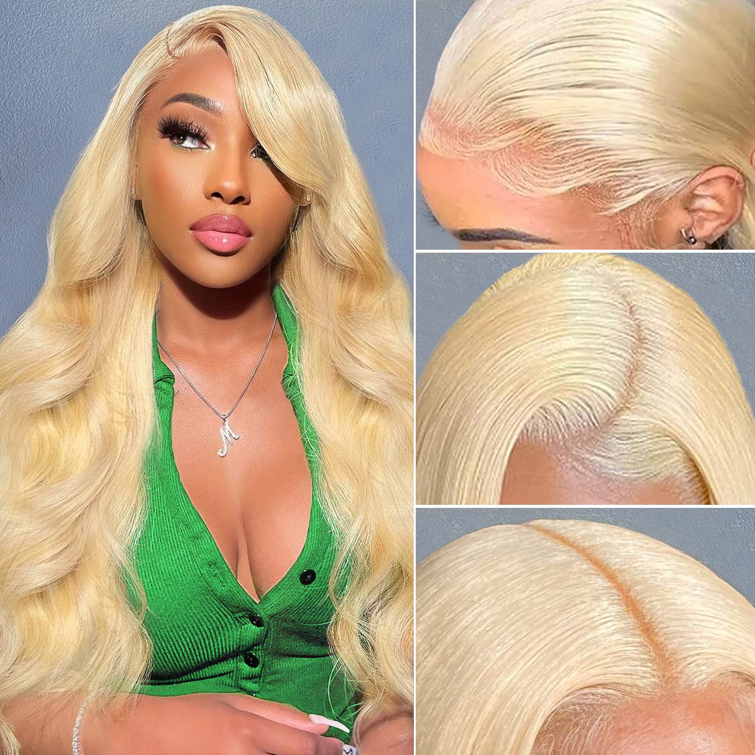 Body Wave #613 Blonde Color Wig Full 13x4 Transparent Frontal Lace Wig Human Hair - Frontal Wig
