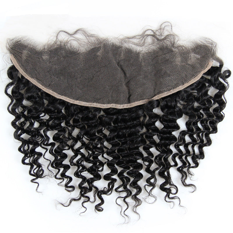 Deep Wave 13*4 HD Lace Frontal #1B Natural Black - Frontal