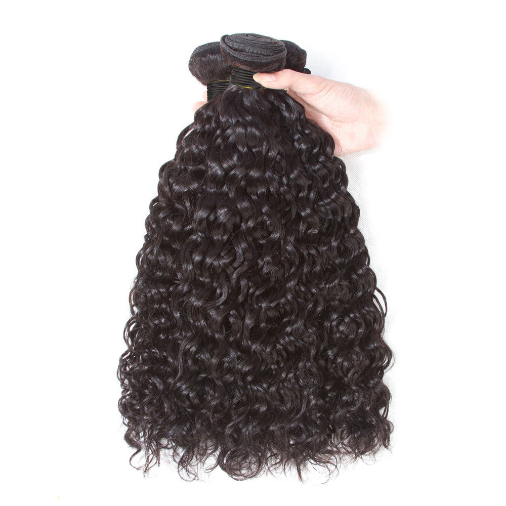 Luxury 12A + Natural Curly 100% Virgin Human Hair Bundle(100grams/bundle) Natural Black - Virgin Hair Bundle
