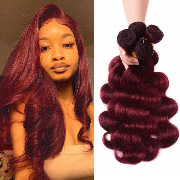 Luxury Body Wave 100% Human Hair #99J (100grams/bundle) - Virgin Hair Bundle
