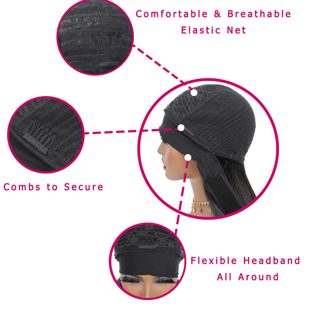 Natural Curly #1B Natural Black Flexible 180% Density Beginner Friendly Headband Wig Free Shipping - Headband Wig