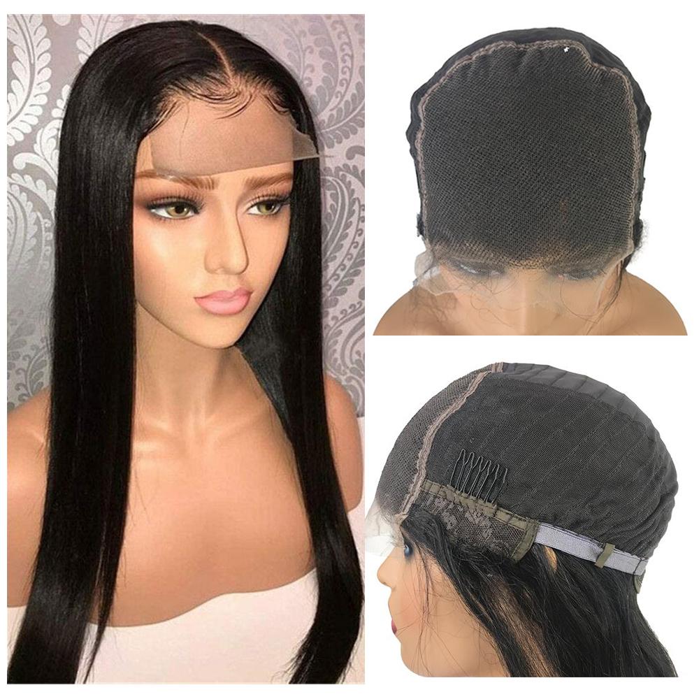 Straight 5x5 Closure HD Lace Wig #1B Natural Black Free Shipping - Closure Wig