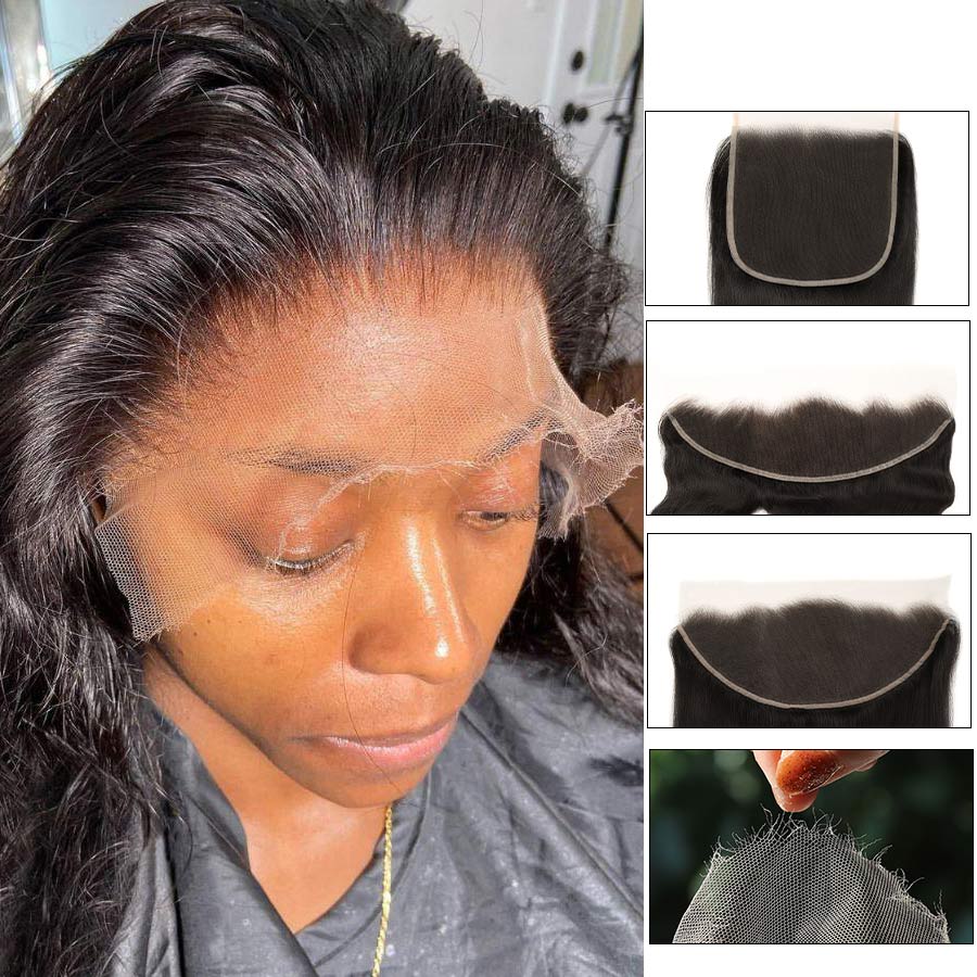 Straight 13*4 HD Lace Frontal #1B Natural Black